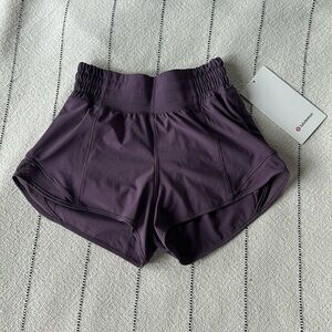 NWT Lululemon Hotty Hot HR Short 2.5” - Grape Thistle
